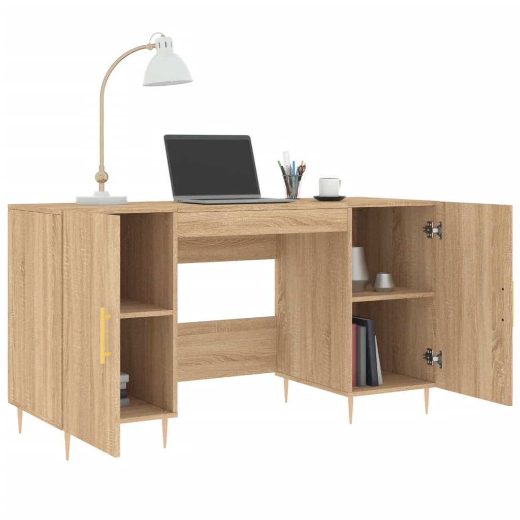 Desk Sonoma Oak 140x50x75 cm Engineered Wood